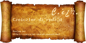 Czeiczler Árpád névjegykártya